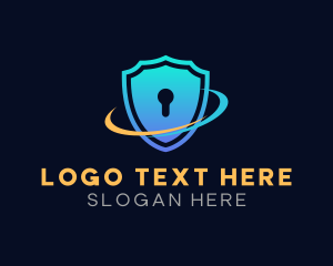 Shield Keyhole Guard logo design