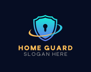 Shield Keyhole Guard logo design