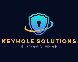 Keyhole - Shield Keyhole Guard logo design
