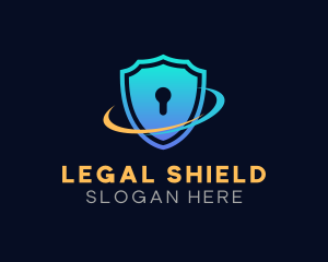 Shield Keyhole Guard logo design