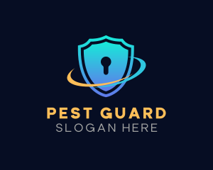 Shield Keyhole Guard logo design