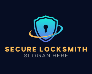 Locksmith - Shield Keyhole Guard logo design