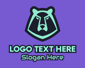 Gaming Cafe - Bear Gaming Mascot logo design