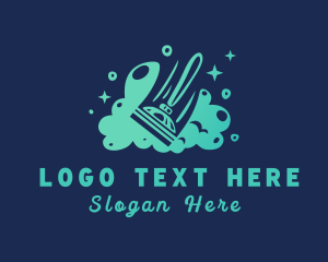 Clean - Cleaning Sanitation Plunger logo design