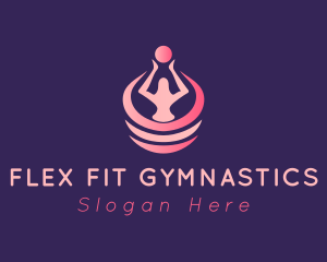 Gymnastics - Pink Ballerina Gymnast logo design