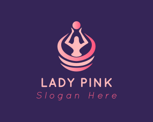 Pink Ballerina Gymnast logo design