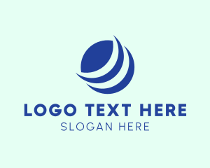 Digital - Modern Crescent Globe logo design