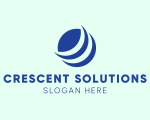 Crescent - Modern Crescent Globe logo design