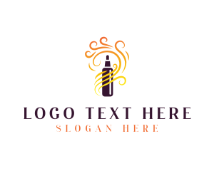 E Juice - Cigarette Smoke Vape logo design