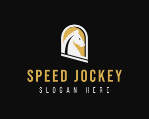 Jockey - Chess Knight Horse logo design