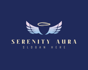 Aura - Heavenly Angel Wings logo design