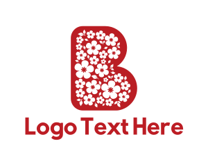 Barcelona - Floral Letter B Flowers logo design