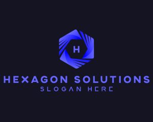 Generic Tech Hexagon logo design