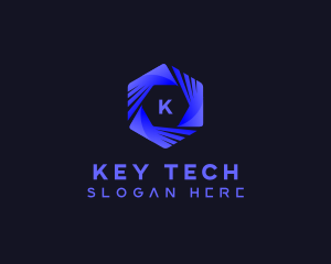 Generic Tech Hexagon logo design