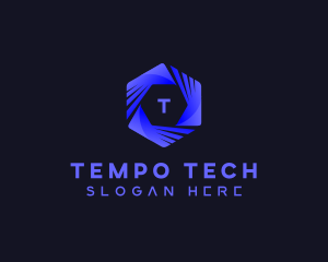 Generic Tech Hexagon logo design