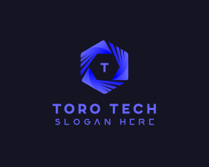 Generic Tech Hexagon logo design