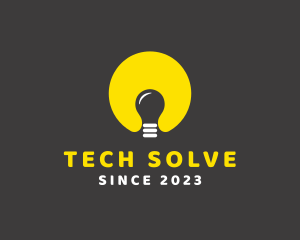 Solution - Lamp Lightbulb Idea logo design