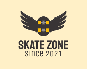 Wing Skateboard Athletics logo design