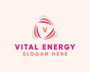 Active - Vitality Wellness Triangle logo design