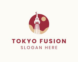 Tokyo - Tokyo Tower Landmark logo design