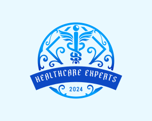 Pharmacy Medical Caduceus logo design