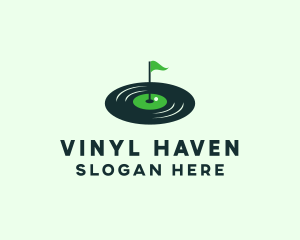 Vinyl - Vinyl Golfer Course logo design