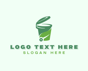 Recycling Bin - Trash Bin Garbage Disposal logo design