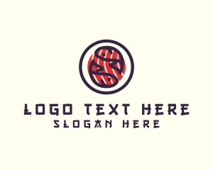 Sushi Roll - Tuna Maki Seafood logo design