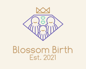 Obstetrician - Monoline Royal Family logo design