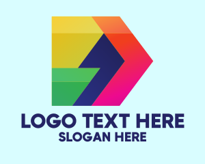 Comma - Colorful Comma Arrow logo design