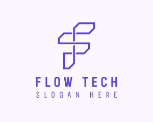 Tech Startup Letter F logo design