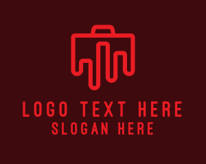 Luggage - Briefcase Business Graph logo design
