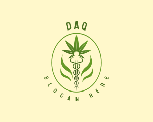 Caduceus Cannabis Weed Logo