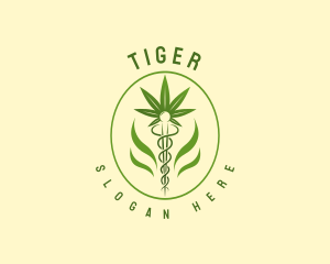 Cbd - Caduceus Cannabis Weed logo design