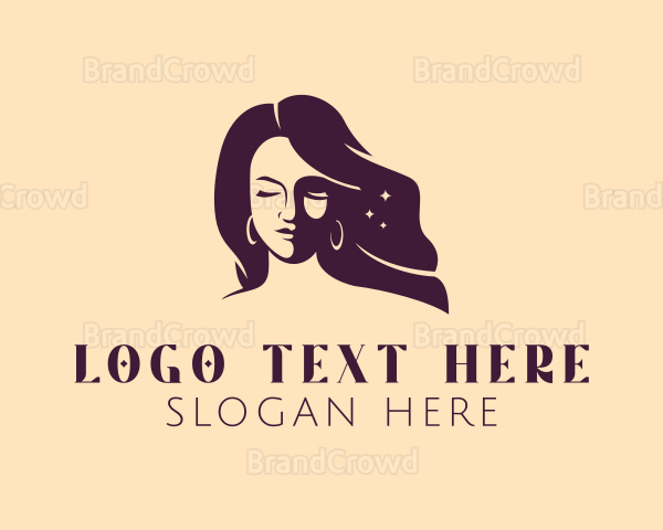 Woman Beauty Hair Salon Logo