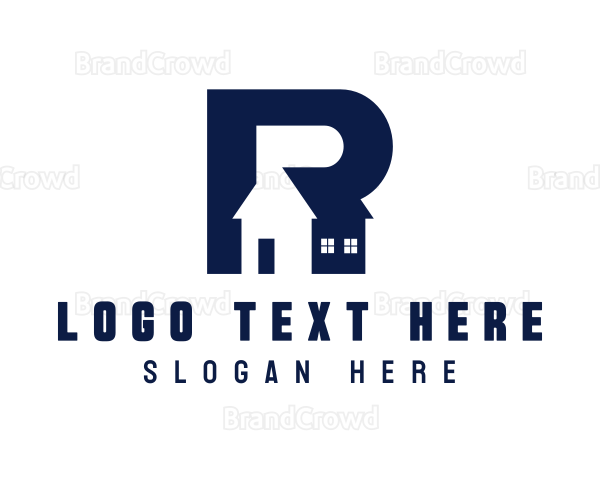 Blue House Letter R Logo