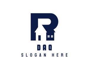 Blue House Letter R Logo