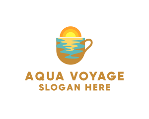 Aqua Mug Coffee logo design