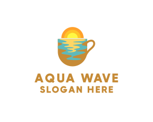 Tidal - Aqua Mug Coffee logo design