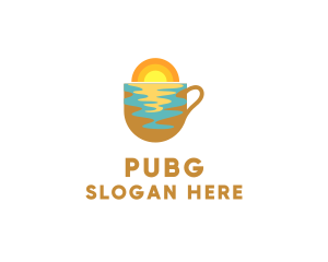 Aqua Mug Coffee logo design