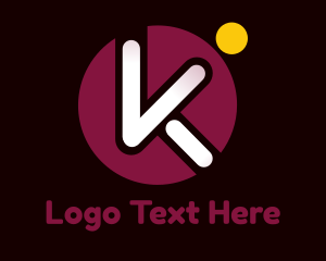 Social Media - Circle Popsicle K logo design
