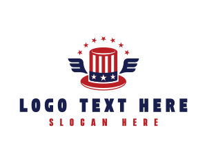 Map - American Hat Patriotic logo design