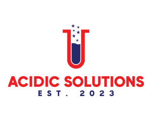 Acid - USA Science Lab logo design