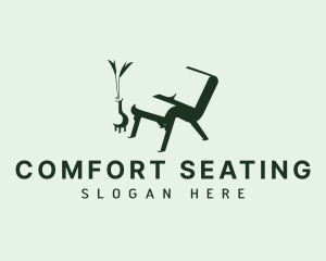 Armchair Plant Furniture logo design