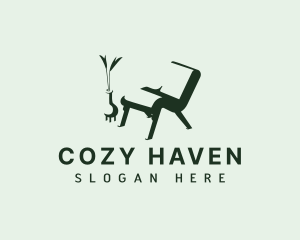 Couch - Armchair Plant Furniture logo design