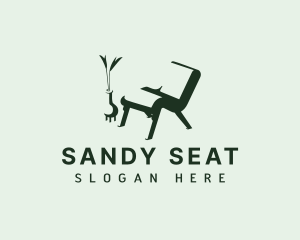 Armchair Plant Furniture logo design