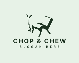 Chair - Armchair Plant Furniture logo design