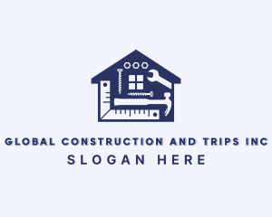 Construction Renovation Tools logo design