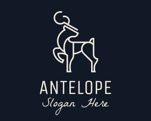 Antelope Deer Animal logo design