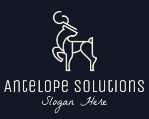 Antelope Deer Animal logo design